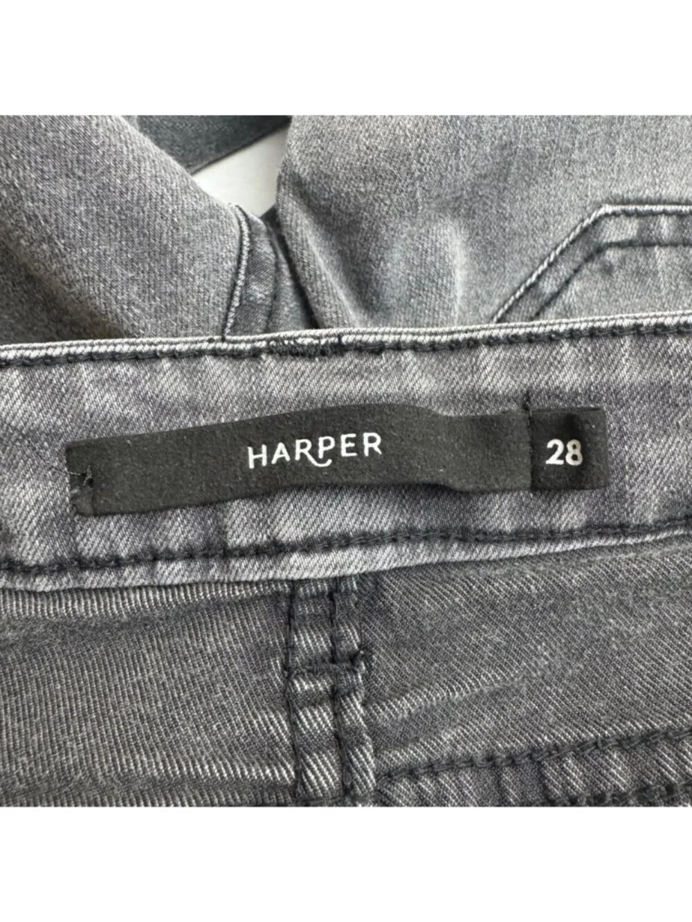 Harper Jeans Grey Faded Women's Size 28 Straight Leg Casual Distressed